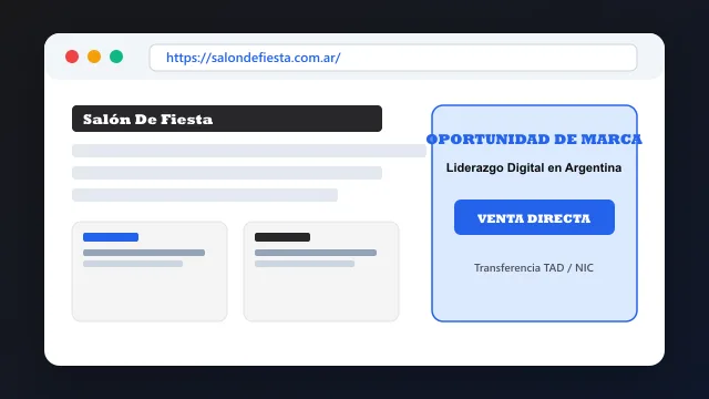 Modelo de aplicación comercial y proyectos digitales para salondefiesta.com.ar